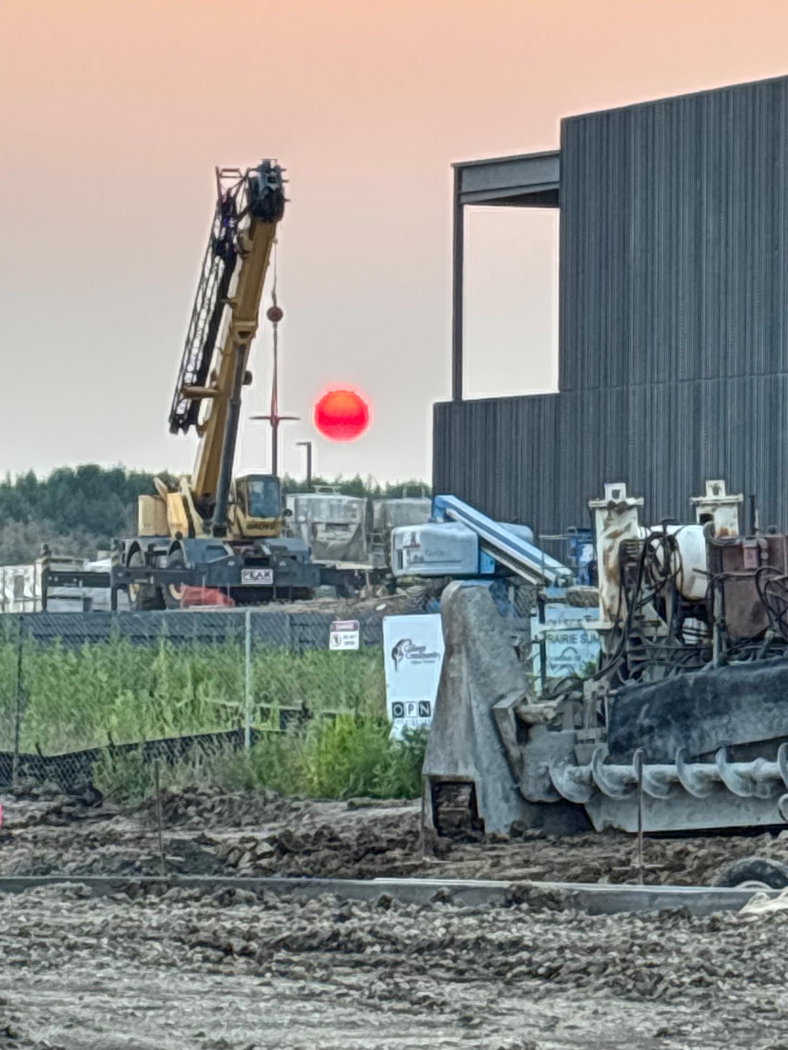 Heavy equipment on site